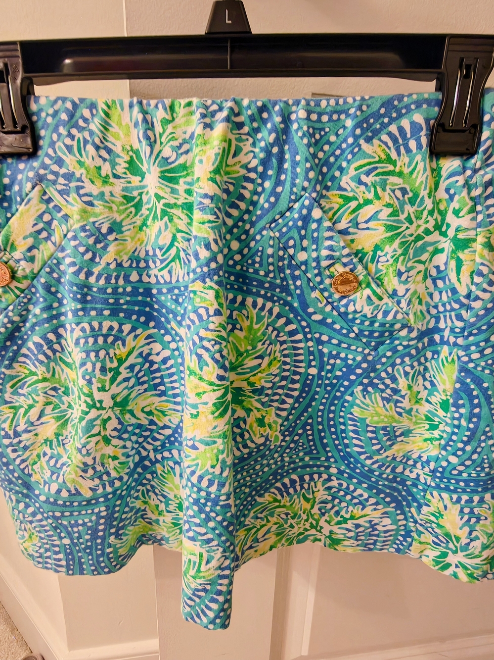 Lilly Pulitzer Blue, Green & White Mini Skirt